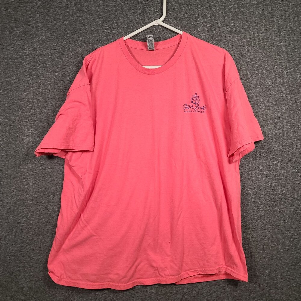 Gildan Women's Short Sleeve Outer Banks Southern Traditions Shirt with Dog 2XL